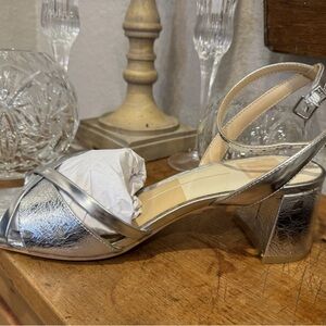 Dolce Vita Silver Heels for a Chic Look